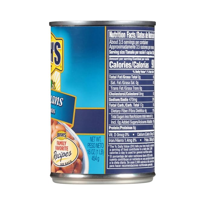Bush's Best Baked Beans, Pinto Perfect Pair, 3 Pinto (16 Oz), 3 Cannellini (15.5 Oz), (Variety Pack)