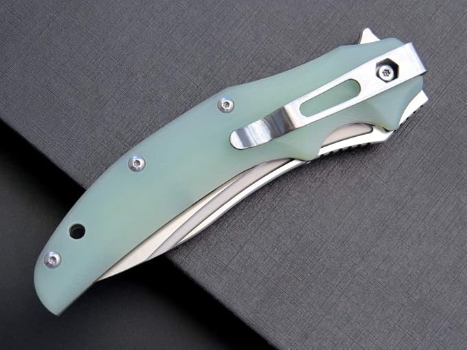 Eafengrow EF951 Folding Knife,D2 Blade and G10 Handle with Liner Lock Ball Bearing Pocket Knife EDC
