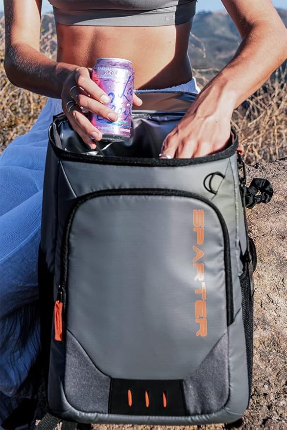 SPARTER Backpack Cooler Insulated Leak Proof 33/49 Cans, 2 Insulated Compartments Thermal Bag