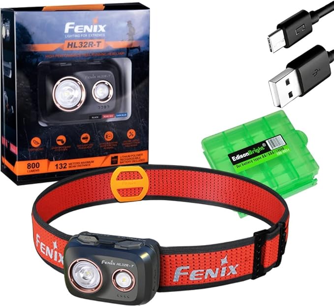 EdisonBright Fenix HL32R-T 800 Lumen spot/Flood Light Rechargeable (AAA Compatible) Lightweight