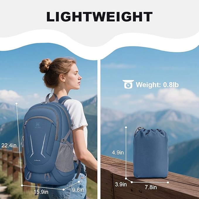 MIYCOO Backpack - Ultra Lightweight Packable Backpack for Travel Camping, 45L Hiking Back Pack