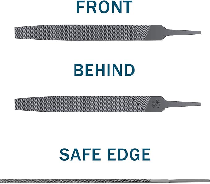 6-inch Flat Medium Cut File Double Cut Teeth High Carbon Steel Hand File Single Cut Hardened