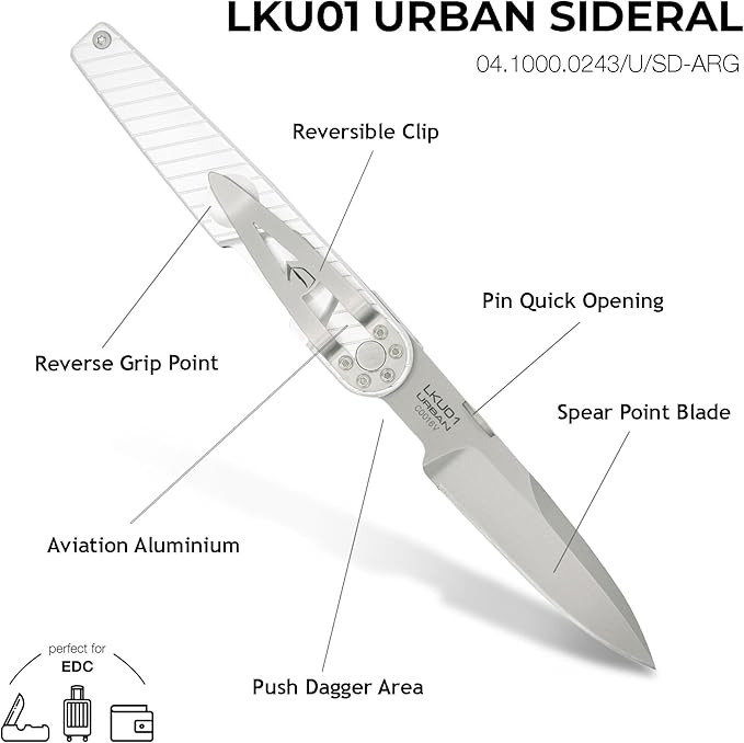 Extrema Ratio - LKU01 (Sideral), Folding Knife, Böhler N690 Steel Blade 58 HRC, Sandblast Finish