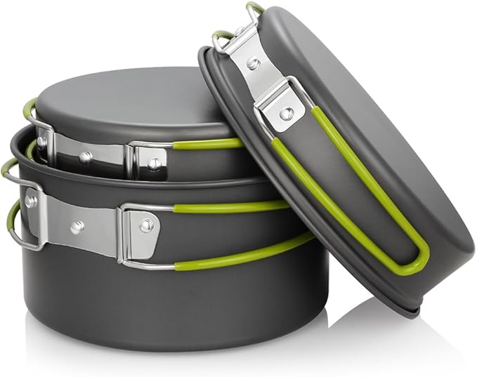 Gutsdoor Camping Cookware Set Camping Gear Campfire Utensils Non-Stick Cooking Equipment