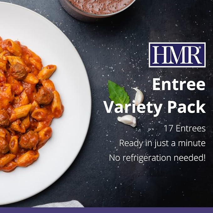 HMR Variety Entrée Packs |Pre-packaged Lunch or Dinner to Support Weight Loss| Ready to Eat Meals