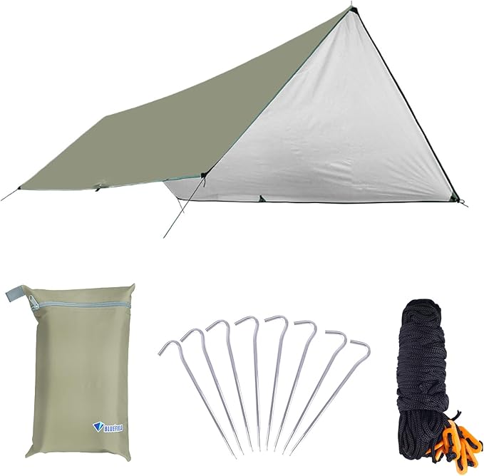Azarxis Waterproof Camping Tent Tarp Hammock Rain Fly Footprint Ground Cloth Shelter Sunshade Beach