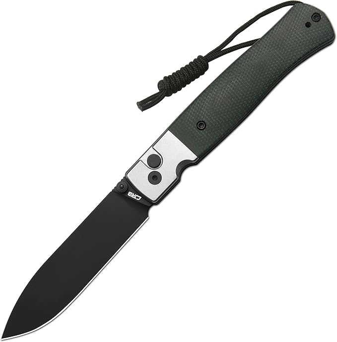 CJRB Glacier Pocket Knife, 3.54'' AR-RPM9 Steel Blade EDC Knife with Micarta Handle for Men Women