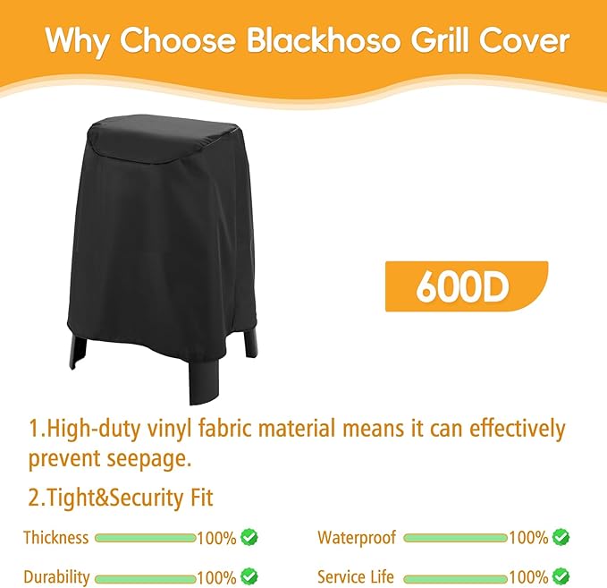 Grill Cover for Weber Lumin Electric Grill with Stand, Lumin Compact Grill with Stand, 600D Heavy