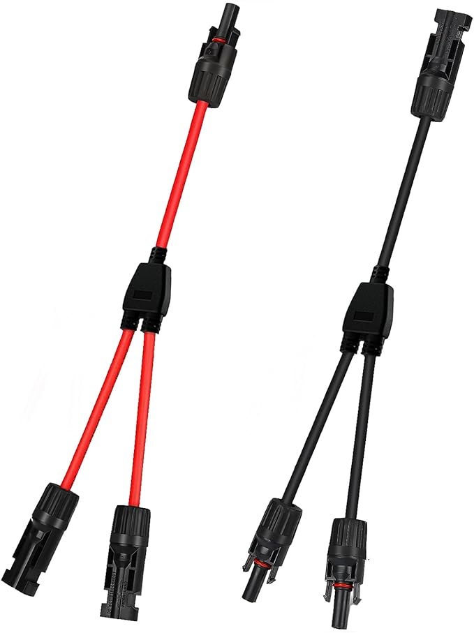 Y Solar Connector 1 to 2 Solar Y Branch Parallel Cable,Solar Male Female Connector Adapter,4 mm²
