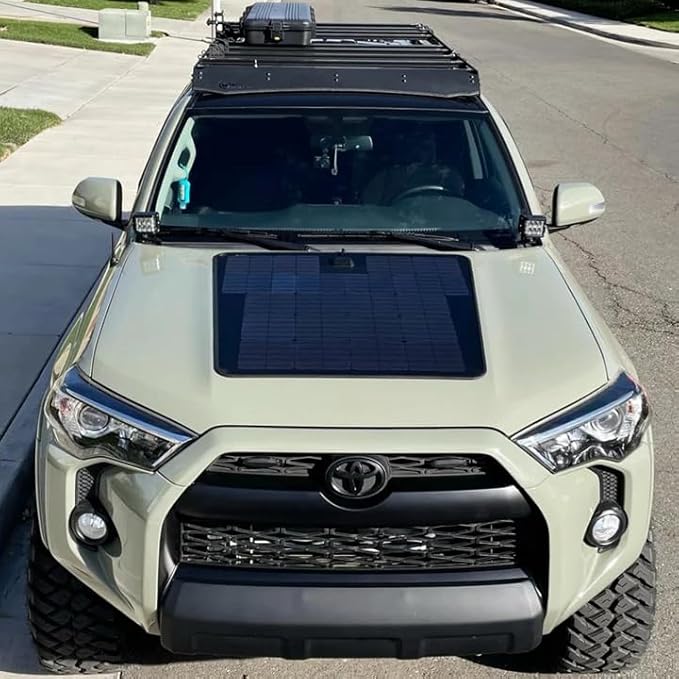 Lensun 100W 12V Hood Flexible Solar Panel for Toyota 4Runner 4th & 5th Gen (2003-2024) - Off Grid