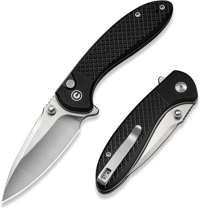 CIVIVI Faeger Pocket Folding Knife for EDC, 2.98" Swedish 14C28N Blade G10 Handle, Reversible Clip