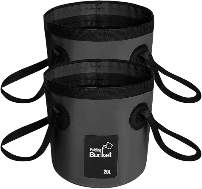 BANCHELLE Collapsible Bucket Water Container Portable Folding Camp Wash Basin for Outdoor Traveling