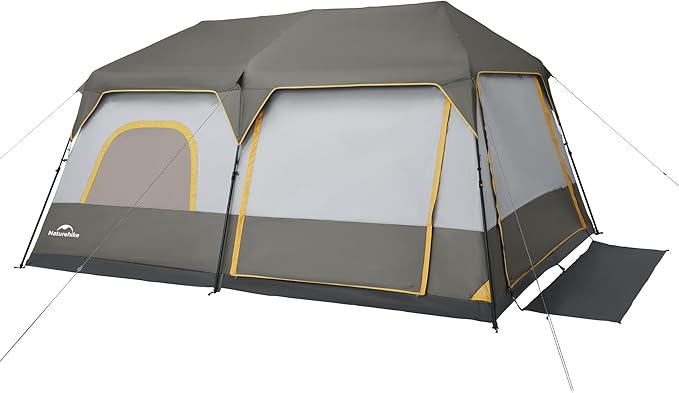 Naturehike Cape 4/6/8 Person Camping Tent, 60S Easy Setup Instant Tent Pop up Tent, Waterproof