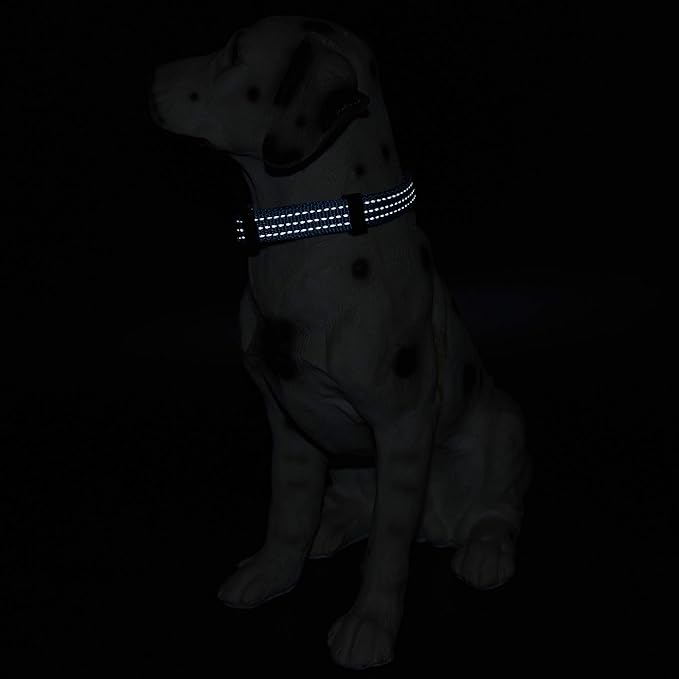 Mile High Life Dog Collar | Nylon Reflective Dog Collars | Light Weight Puppy Collars | Dark Blue