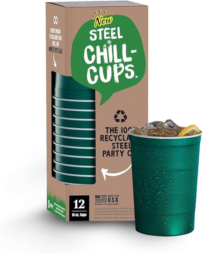 16 oz. Party Cups, Perfect for Cold Drinks, Sturdy & Durable, Disposable and 100% Recyclable, Made