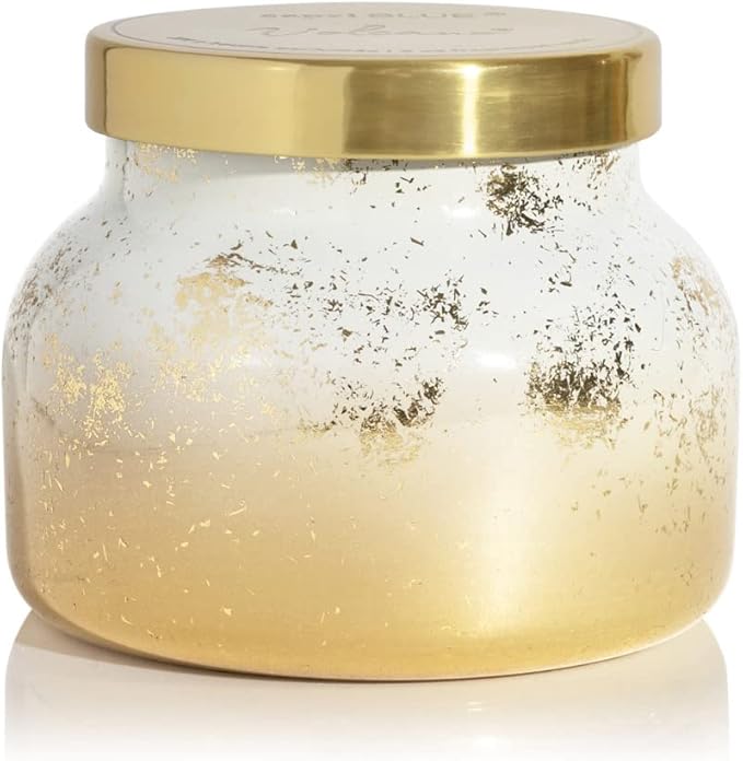 Capri Blue Glimmer Jar Candles - Luxury Holiday Scented Candles for Home - Long Lasting Soy Wax