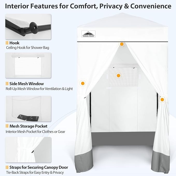 EAGLE PEAK Flex Ultra Compact 4x4 Pop-up Canopy, Sun Shelter, Changing Room, Portable Privacy