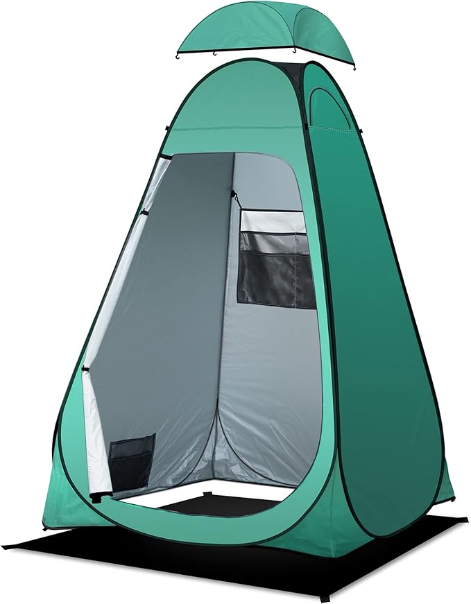 anngrowy Shower Tent Pop-Up Privacy Tent Camping Portable Toilet Tent Outdoor Camp Bathroom