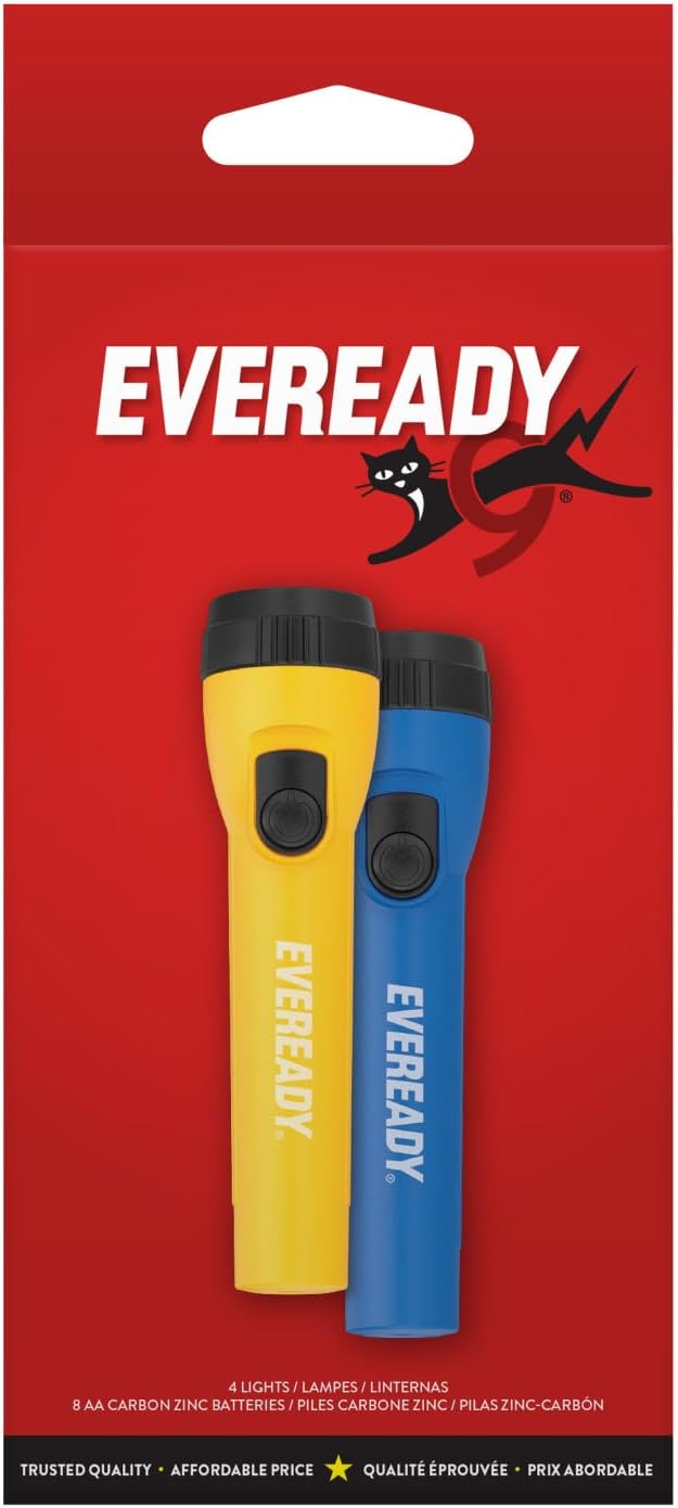 EVEREADY LED Flashlights (4-Pack), Bright Flashlights for Emergencies and Camping Gear, Flash Light