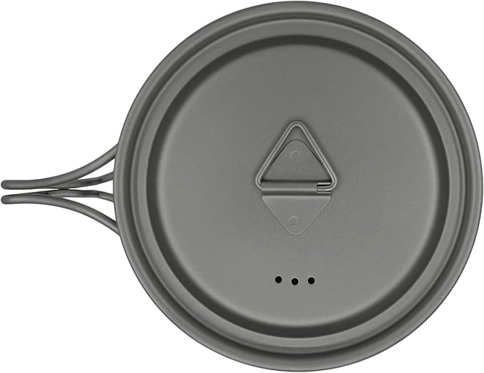 Kuvik Titanium Pot with Lid 750ml (25.4 oz) - Ultralight and Compact Pot for Backpacking, Camping