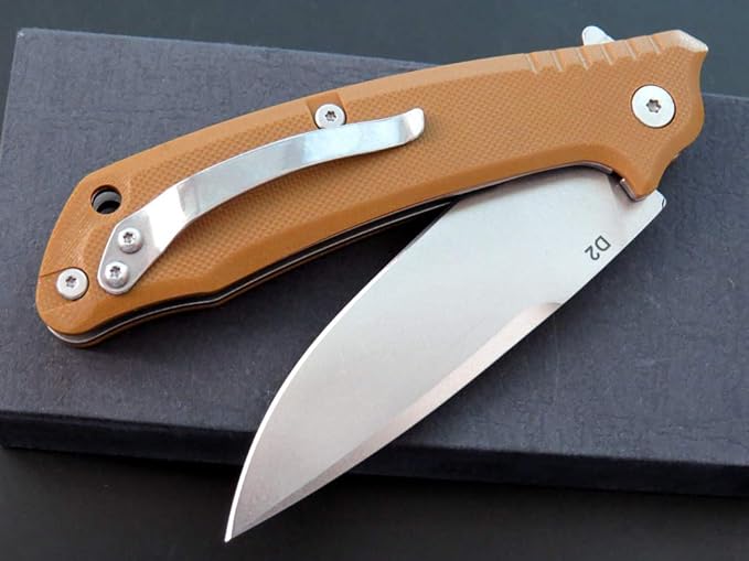 Eafengrow EF223 Folding Knife D2 Blade with G10 Handle Multi Pocket Knife Survival Outdoor Camping