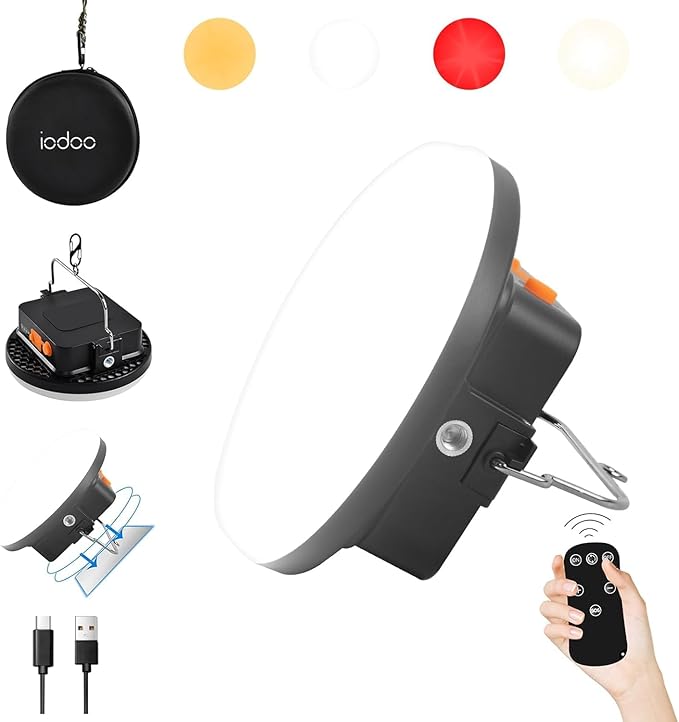 10000mAh 30W Rechargeable Camping Light with Remote 2500LM 2700/4000/6500K LED Camping Lantern