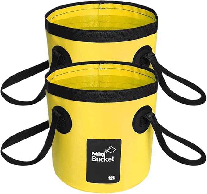BANCHELLE Collapsible Bucket Water Container Portable Folding Camp Wash Basin for Outdoor Traveling