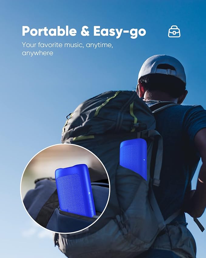 Bluetooth Speaker with HD Sound, Portable Wireless, IPX5 Waterproof, Up to 20H Playtime, TWS