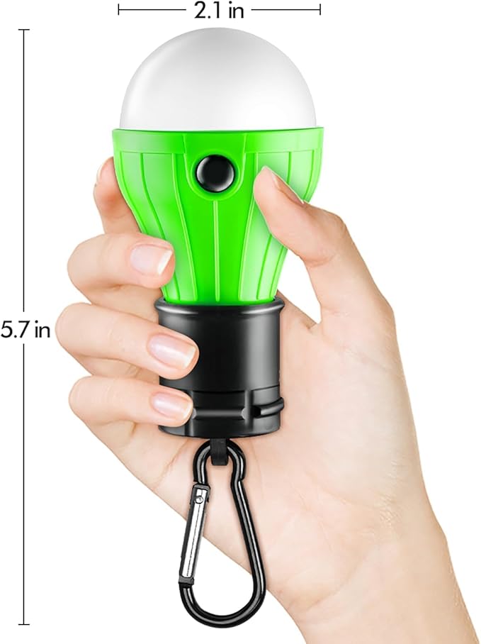 Portable LED Tent Lamp, Clip Hook Hurricane Emergency Light Bulb, Camping Equipment Lanterns for
