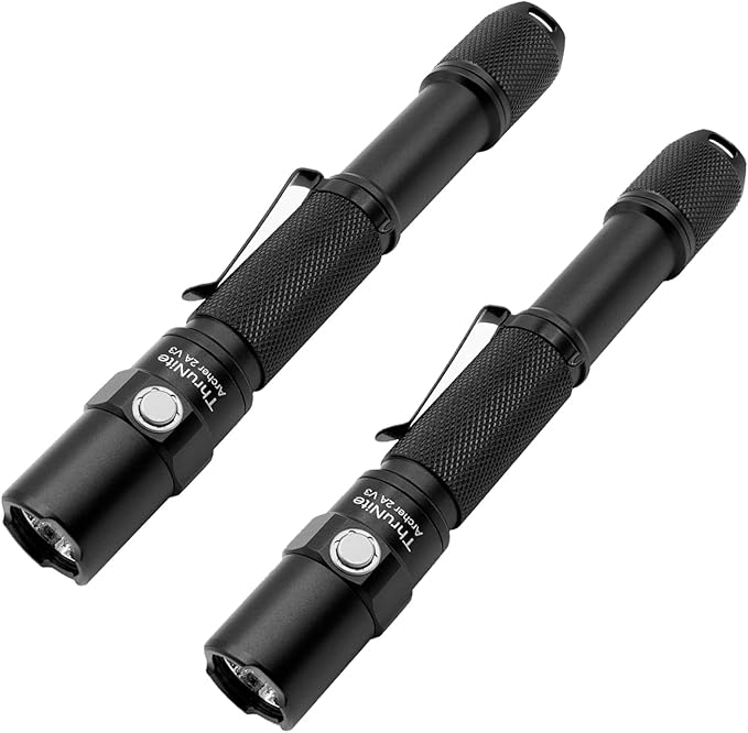 ThruNite 2PCS Archer 2A V3 Cool White LED Flashlight 500 Lumens, Mini AA Flashlight with Lanyard