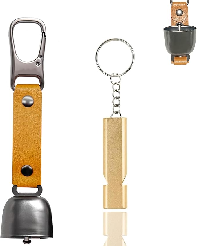 Bear Bell with Magnetic Silencer|Bear Bells for Hiking & Camping|Bear Deterrent Device with