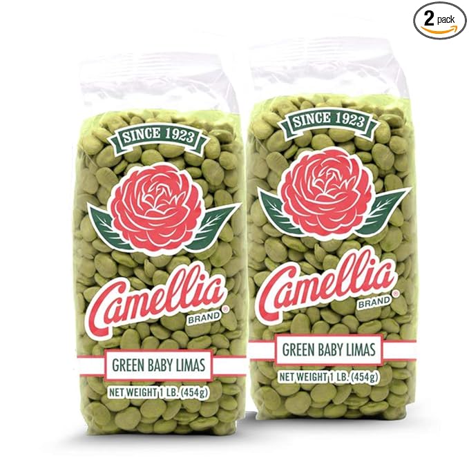 Camellia Brand Dried Green Baby Lima Beans ??Premium Tender Southern Lima Beans for Succotash