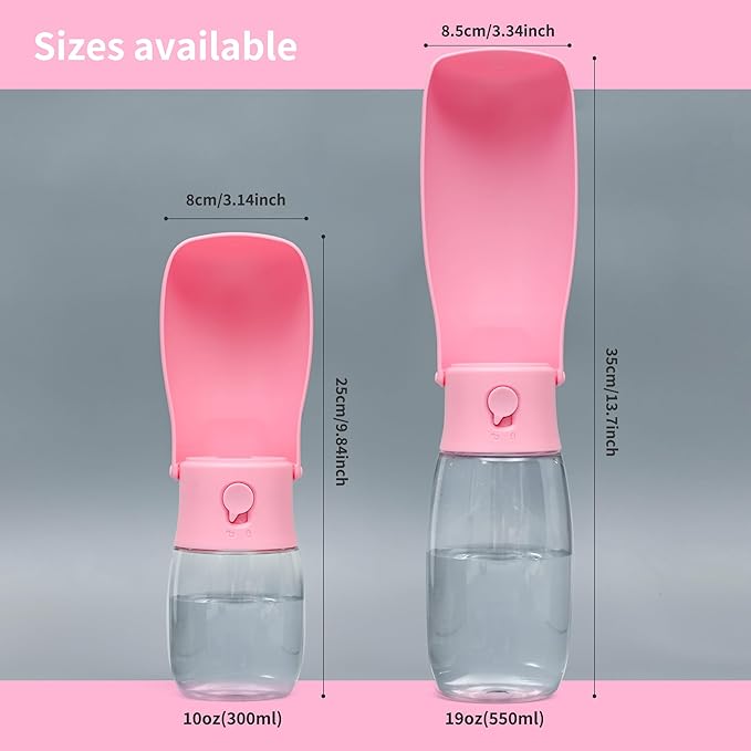 Dog Water Bottle, Leak Proof Portable Puppy Water Dispenser, Travel Puppy Water Bowl, Foldable