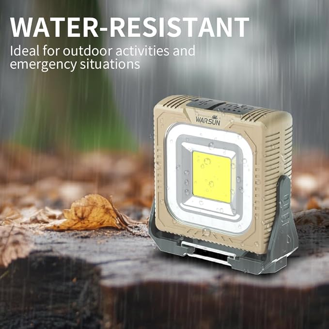 WARSUN Rechargeable LED Camping Lantern Mini Tripod Work Light 6 Modes, 1000 LM High Lumens
