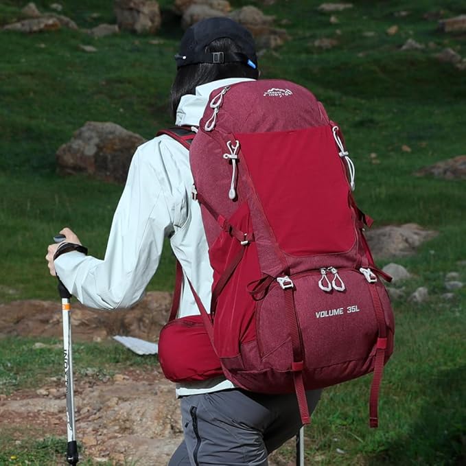 INOXTO 35L Hiking Backpack with 3Lwater bladder, Camping Backpack with Waterproof Rain Cover for