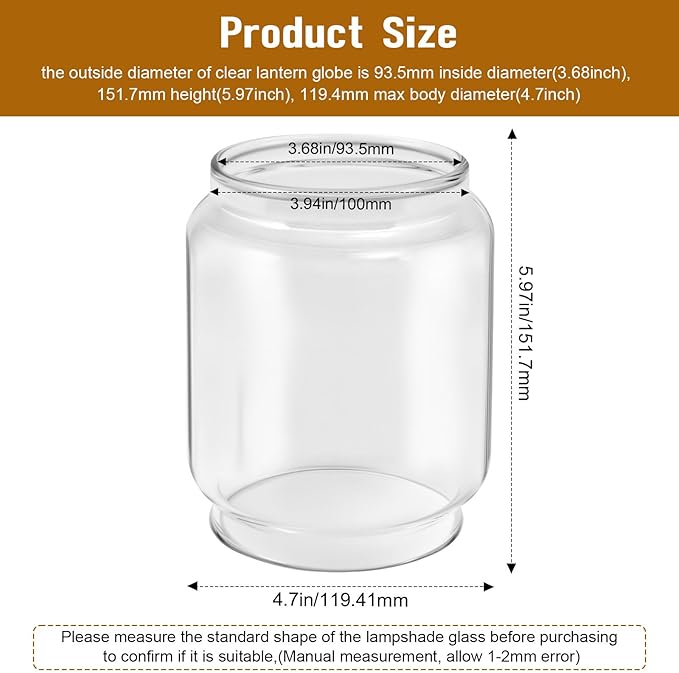 Replacement Lantern Globe for Coleman Max Northstar Lanterns, Coleman Lantern Parts Replacement