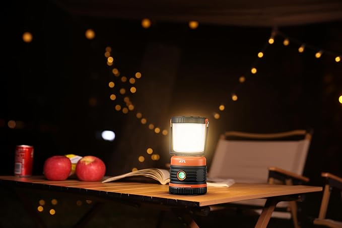 LED Camping Lantern Rechargeable, 1800LM, 4 Light Modes, 4400mAh Power Bank, IP44 Waterproof