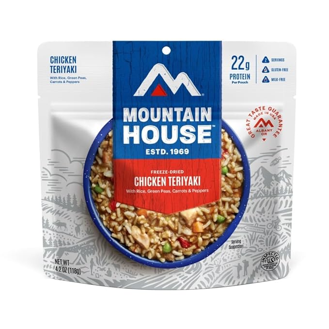 Mountain House Chicken Teriyaki | Freeze Dried Backpacking & Camping Food | 6-Pack | Gluten-Free