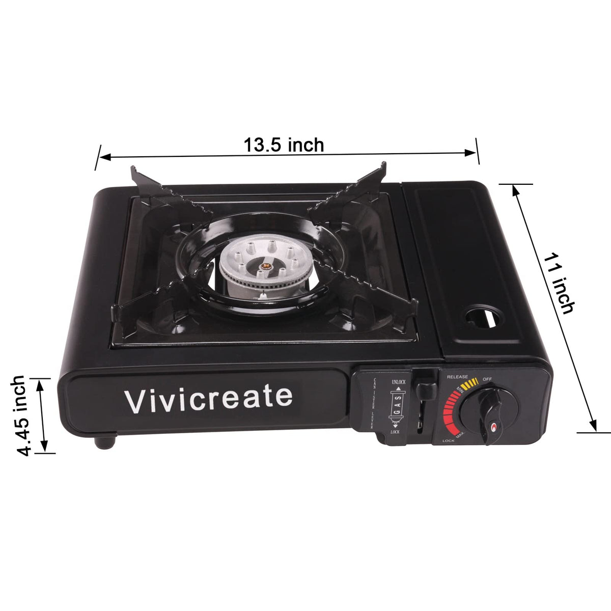 Vivicreate Portable Butane Stove 8500 BTU, Butane Stove with Auto Ignition for Camping, Lightweight