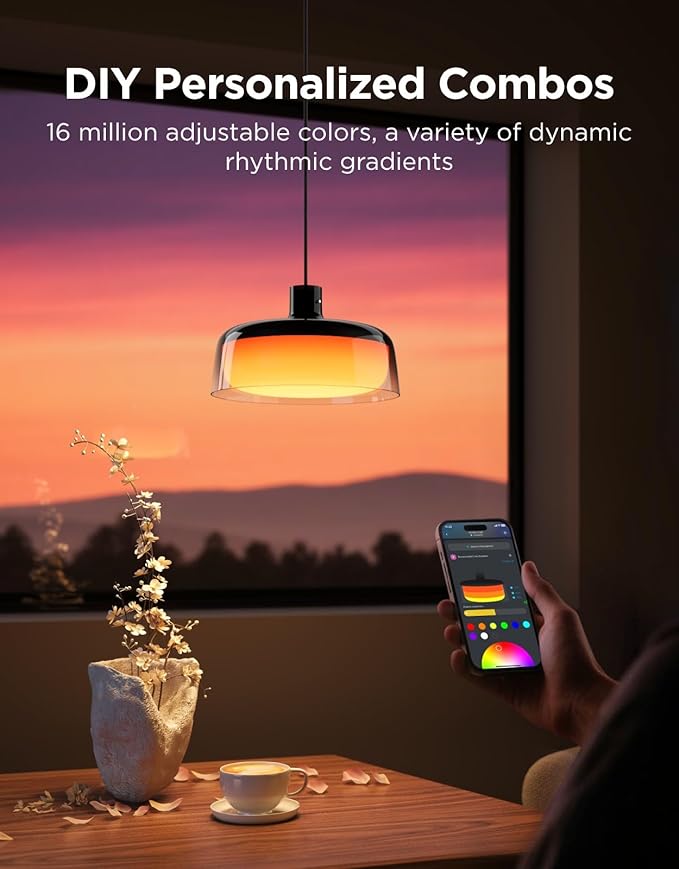 Govee Pendant Light for Kitchen Island, Three-Layer RGBIC Smart Lighting, Matter Compatible, 1300LM