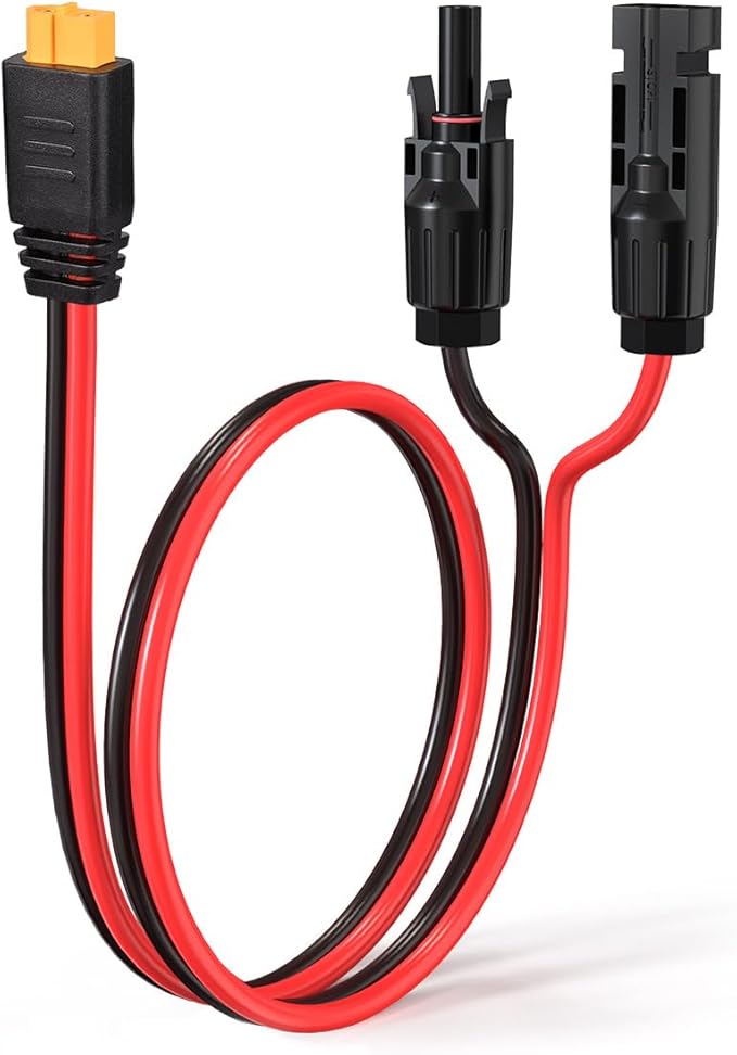 10AWG Solar to XT60 Charging Cable Solar Panel Extension Cable for Portable Power Station River 600