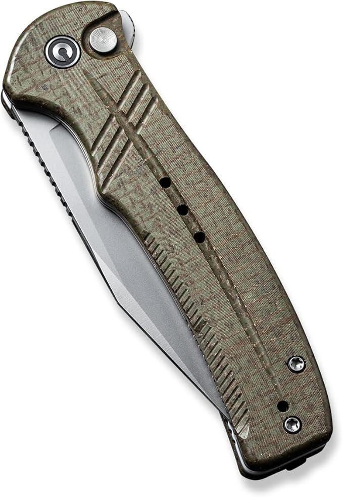 CIVIVI Folding Pocket Knife,Cogent Knife 14C28N Blade Green Micarta Handle for EDC C20038D-5
