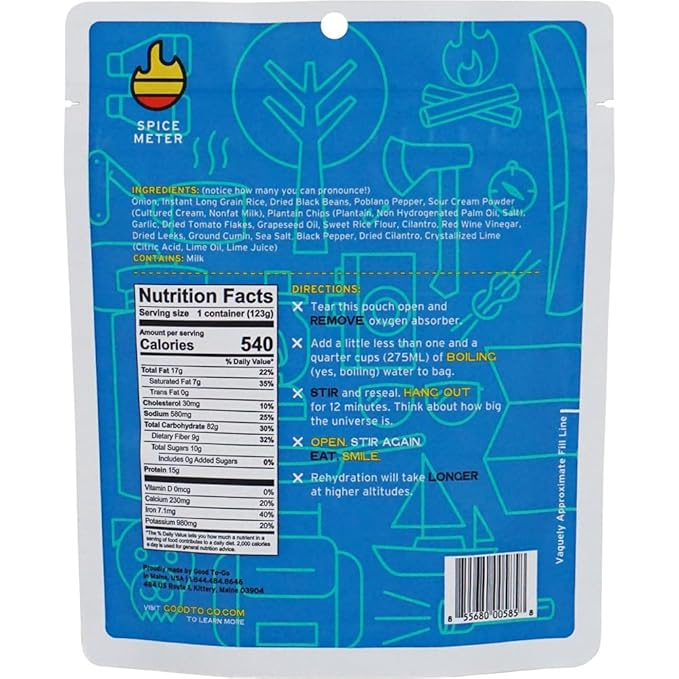 GOOD TO-GO Cuban Rice Bowl (6-Pack of Single Servings) | Camping & Backpacking Food | Just Add