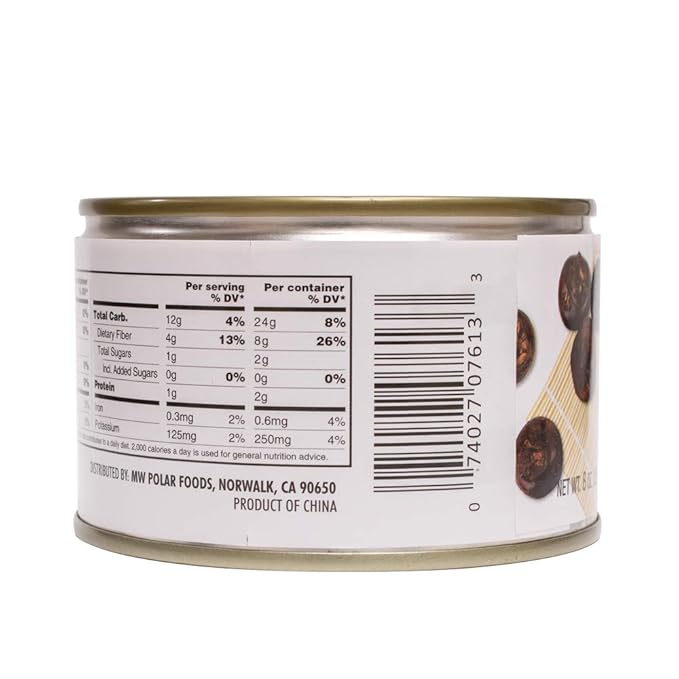 MW Polar Canned Vegetables Water Chestnuts, Sliced, 8 Ounce, (Pack of 12)