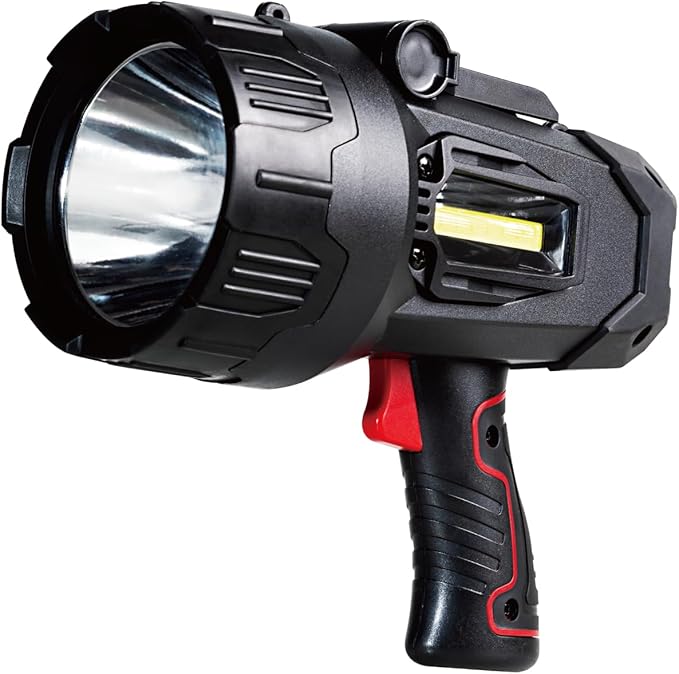 Durapower Rechargeable Spotlight, 1500 Lumens LED Spotlight Flashlight, Waterproof Handheld Spot