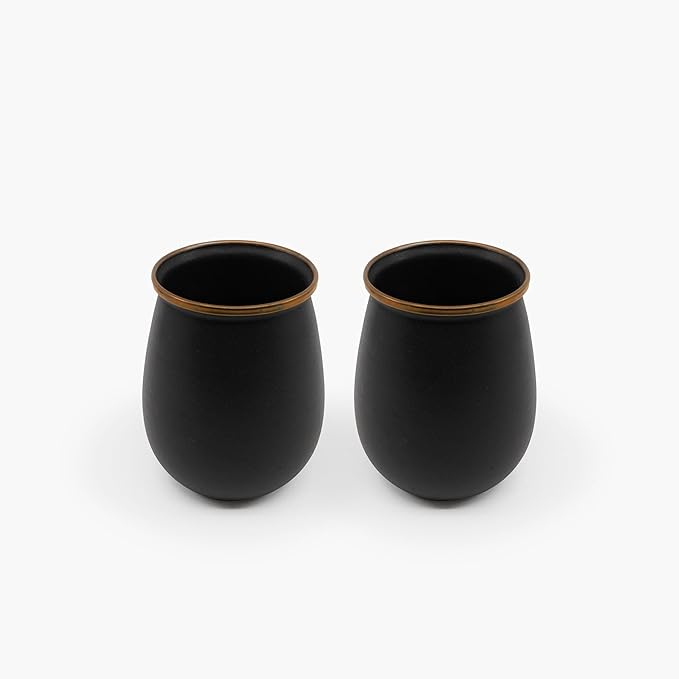 Barebones Enamel Tumblers Set of 2 - Vintage-inspired Design - Durable and Suitable for Outdoor