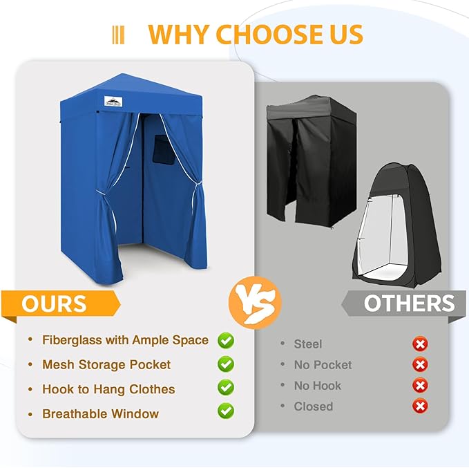 EAGLE PEAK Flex Ultra Compact 4x4 Pop-up Canopy, Sun Shelter, Changing Room, Portable Privacy