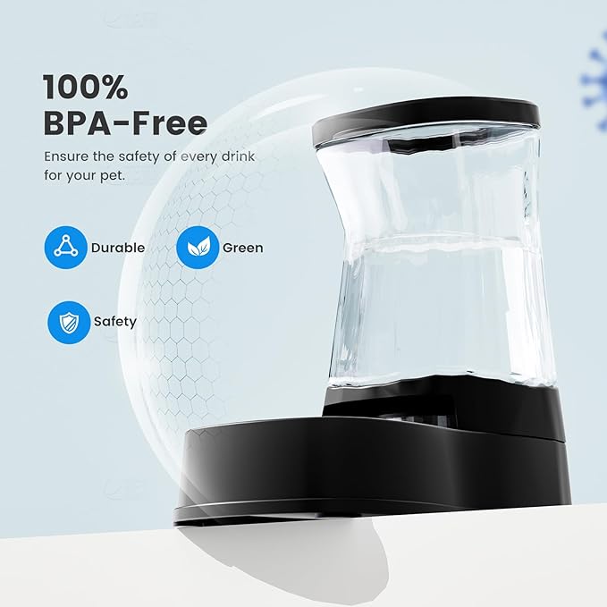 Gardner Pet Automatic Gravity Water Dispenser for Dogs, 1.0Gallon 100% BPA-Free Dog Water Bowl