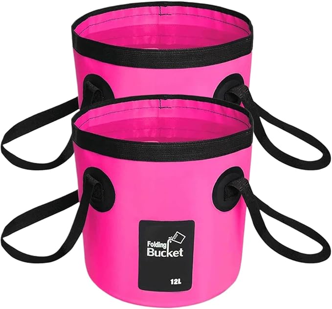 BANCHELLE Collapsible Bucket Water Container Portable Folding Camp Wash Basin for Outdoor Traveling