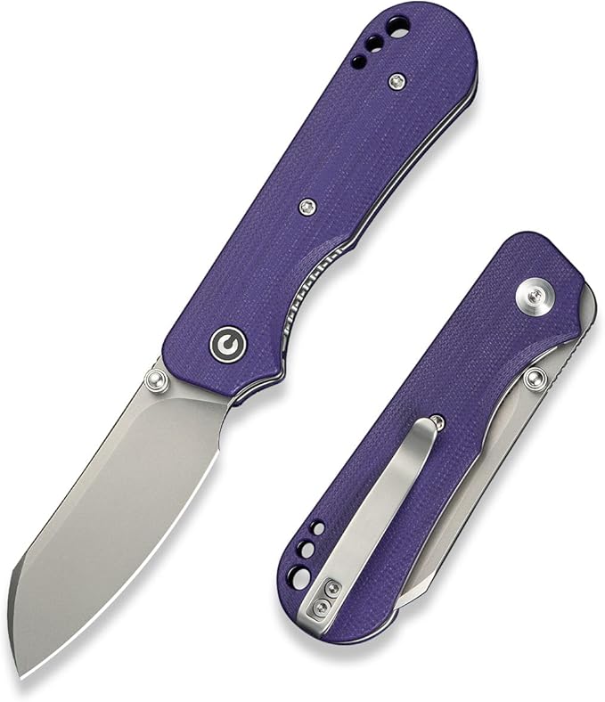 CIVIVI Crabby Pocket Knife, EDC Folding Knife for Men Women with Swedish 14C28N Blade Contoured G10